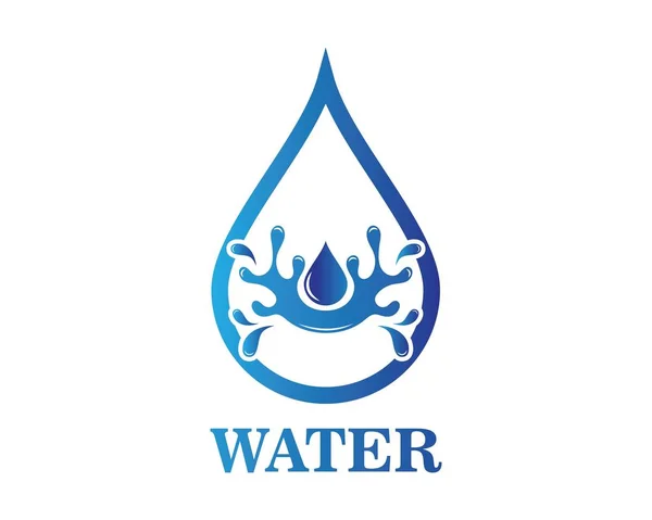 Gota de água logotipo modelo vetor ilustração —  Vetores de Stock