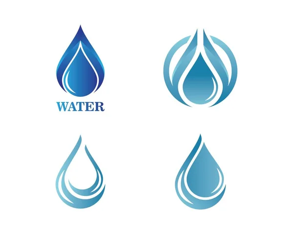 Agua gota logotipo plantilla vector ilustración — Archivo Imágenes Vectoriales