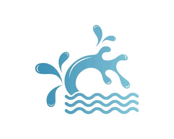 Water splash logo icoon illustratie ontwerp — Stockvector