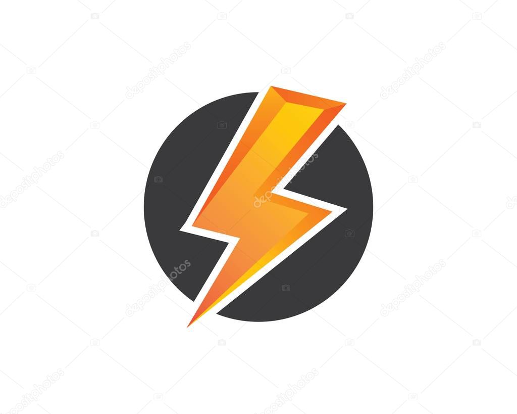 Flash power thunder illustration vector