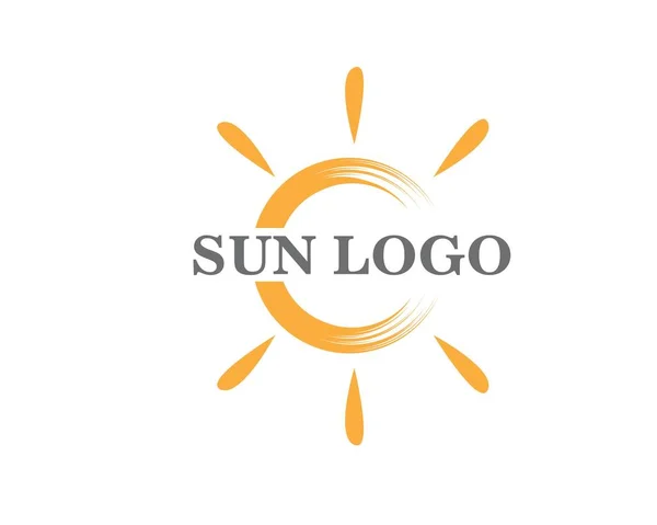 Sole ilustrazione logo vettoriale icona — Vettoriale Stock