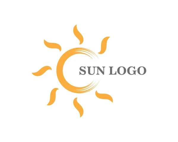 Sun ilustration logo vector icon — Stock Vector