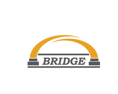 Köprü logosu vektör illüstrasyonu