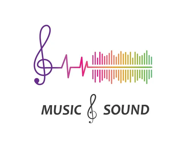 Music,equaizer and sound effect ilustration logo vector icon — Stock Vector
