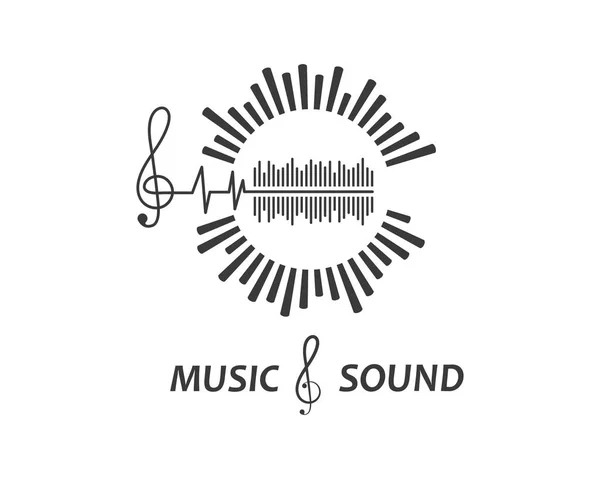 Music,equaizer and sound effect ilustration logo vector icon — Stock Vector