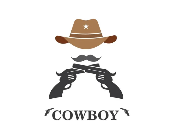 Cowboy Hut Symbol Logo Vektorvorlage — Stockvektor