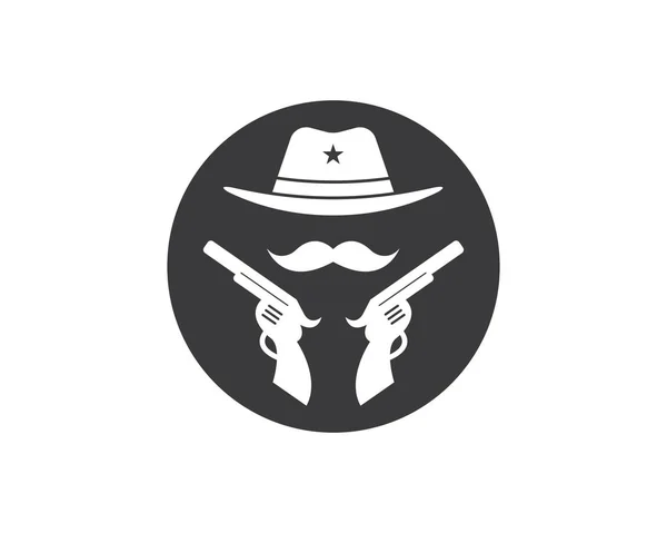 Cowboy hoed pictogram logo vector sjabloon — Stockvector