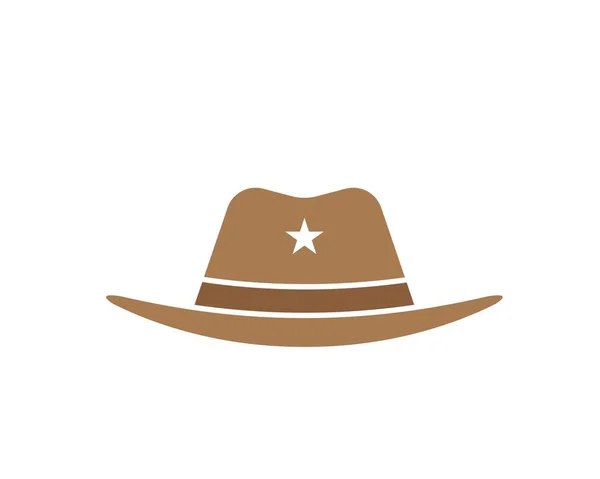 Cowboy hatt ikon logotyp vektor mall — Stock vektor