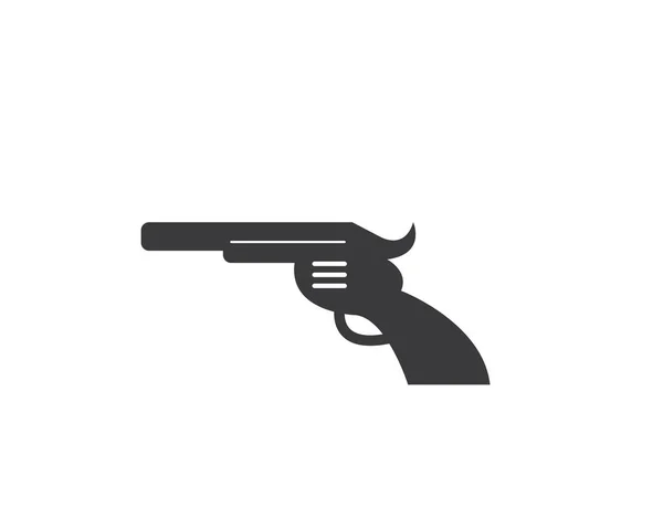 Pistola icona logo illustrazione vettoriale — Vettoriale Stock