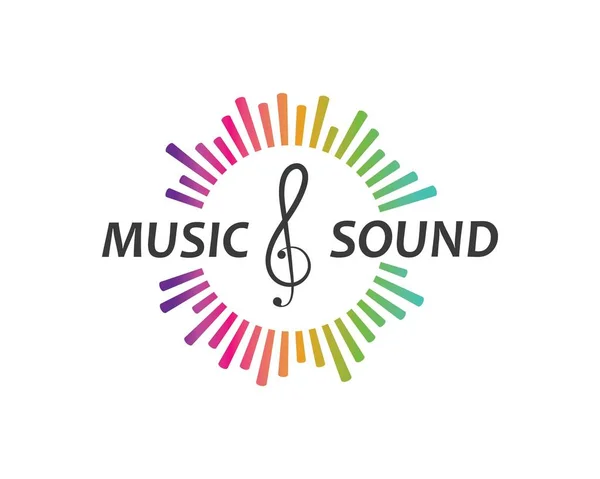 Music,equaizer and sound effect ilustration logo vector icon — Stock Vector