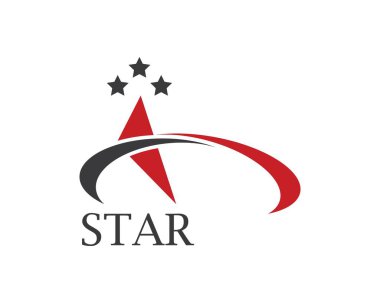 Yıldız ve A tetter Logo Şablonu vektör simgesi illüstrasyon