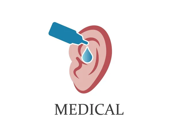 Значок логотипу вуха Векторна ілюстрація дизайну — стоковий вектор