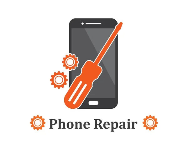 Smartphone repair logo icon illustration design — Stock Vector
