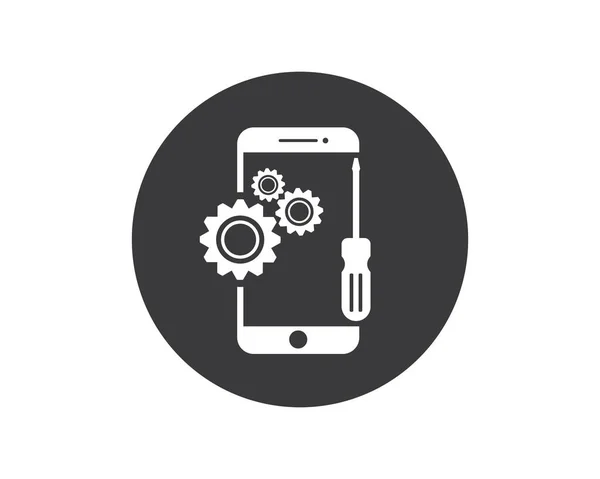 Smartphone Reparatur Logo Symbol Illustration Design — Stockvektor