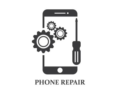 telefon onarım logo simgesi illüstrasyon tasarımı