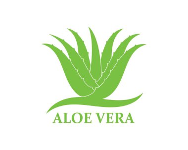 aloevera logo simgesi vektör illüstrasyon tasarımı