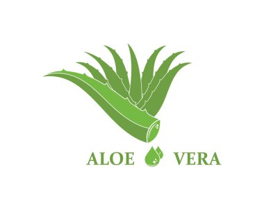 aloevera logo simgesi vektör illüstrasyon tasarımı