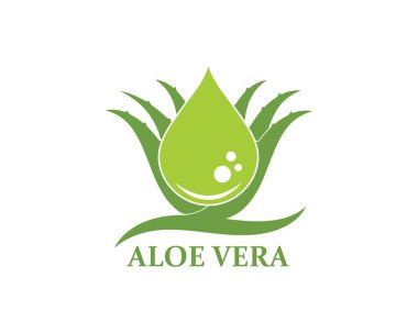 aloevera logo simgesi vektör illüstrasyon tasarımı