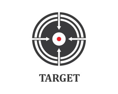 hedef logo simgesi vektör şablonu