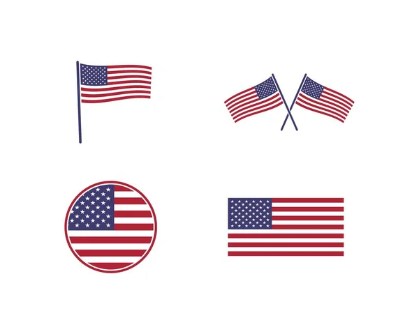 Usa icono de la bandera vecto — Vector de stock