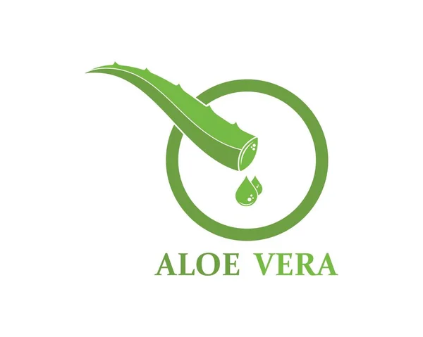 Aloevera logo ikona Vektor návrh ilustrace — Stockový vektor