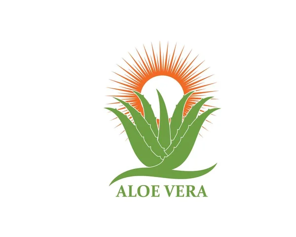 Aloevera logo ikona Vektor návrh ilustrace — Stockový vektor