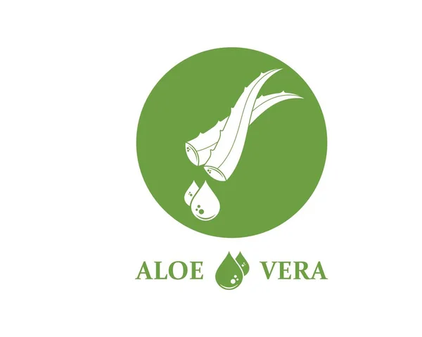 Aloevera logo ikona Vektor návrh ilustrace — Stockový vektor