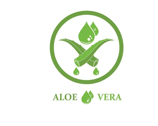 Aloevera logo ikona Vektor návrh ilustrace — Stockový vektor