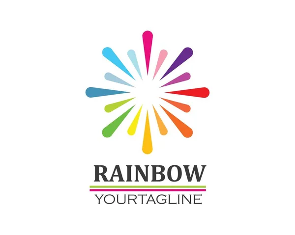 Modello vettoriale icona logo arcobaleno — Vettoriale Stock