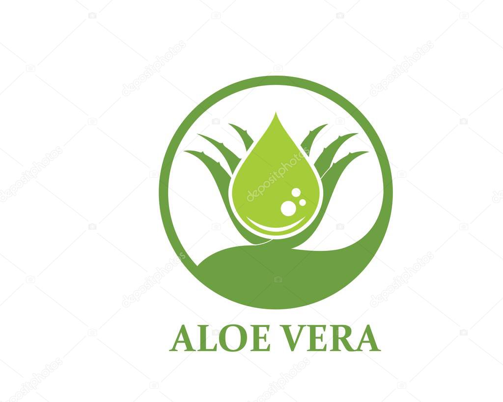 aloevera logo icon vector illustration design