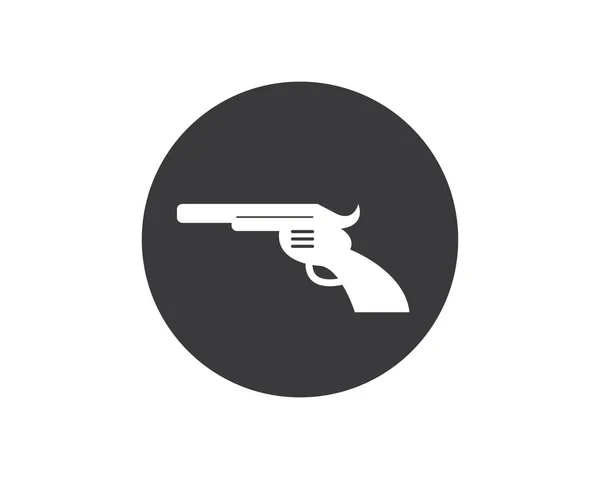 Gun logo ikon vektor illustration design — Stock vektor