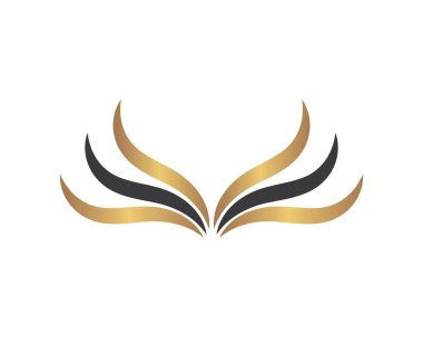 kanatlar logo ikonu vektör illüstrasyon tasarımı