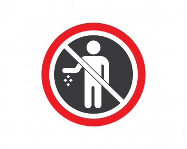 çöp kutusu lgo vektör illüstrasyon tasarım simgesi