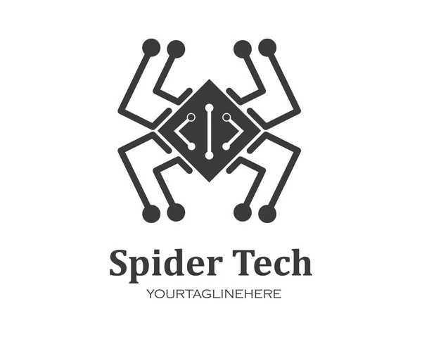 Symbol technologie spiderloga vektor ikona ilustrace — Stockový vektor