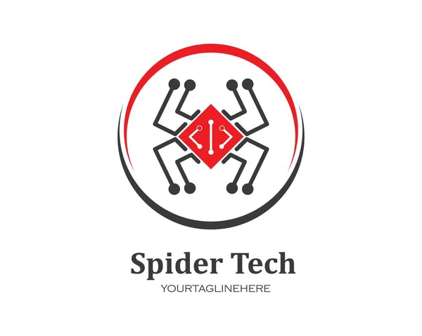 Symbol technologie spiderloga vektor ikona ilustrace — Stockový vektor
