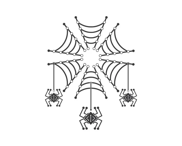 Иллюстрация векторных значков логотипа паука — стоковый вектор