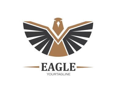 şahin,kartal logo simgesi vektör illüstrasyon tasarımı
