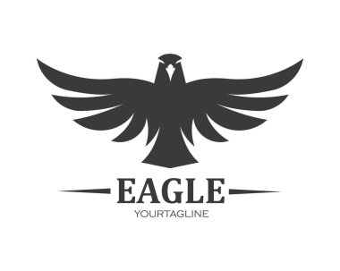 şahin,kartal logo simgesi vektör illüstrasyon tasarımı