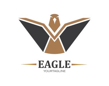 şahin,kartal logo simgesi vektör illüstrasyon tasarımı