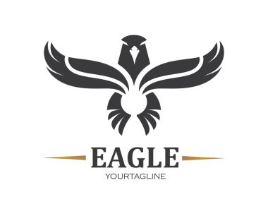 şahin,kartal logo simgesi vektör illüstrasyon tasarımı