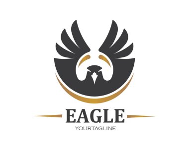 şahin,kartal logo simgesi vektör illüstrasyon tasarımı