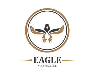 şahin,kartal logo simgesi vektör illüstrasyon tasarımı