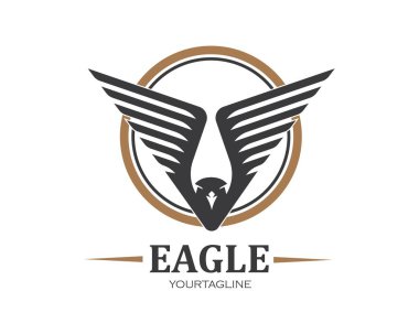 şahin,kartal logo simgesi vektör illüstrasyon tasarımı