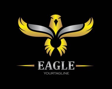 Falcon Eagle Bird logo şablon vektörü