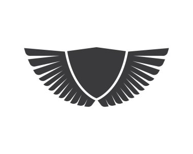 kanat logo simgesi vektör illüstrasyonu 