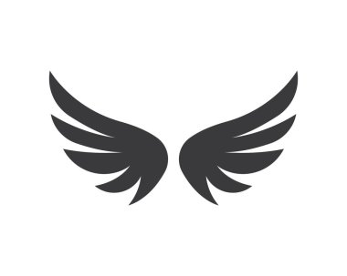 kanat logo simgesi vektör illüstrasyonu 