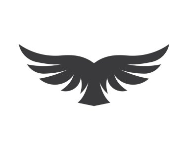 kanat logo simgesi vektör illüstrasyonu 