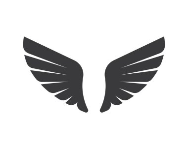 kanat logo simgesi vektör illüstrasyonu 