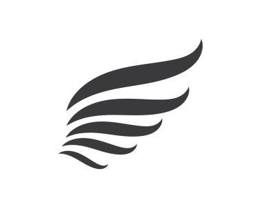 kanat logo simgesi vektör illüstrasyonu 