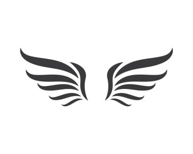 kanat logo simgesi vektör illüstrasyonu 